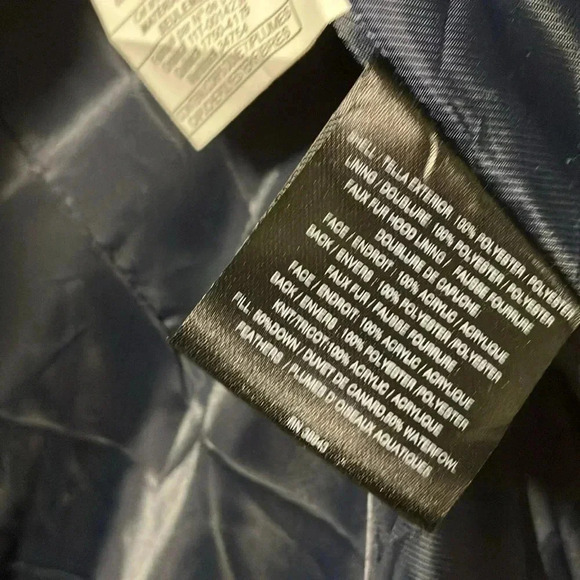 Sam Edelman Navy Winter Parka Faux Fur Hood - Picture 6 of 8